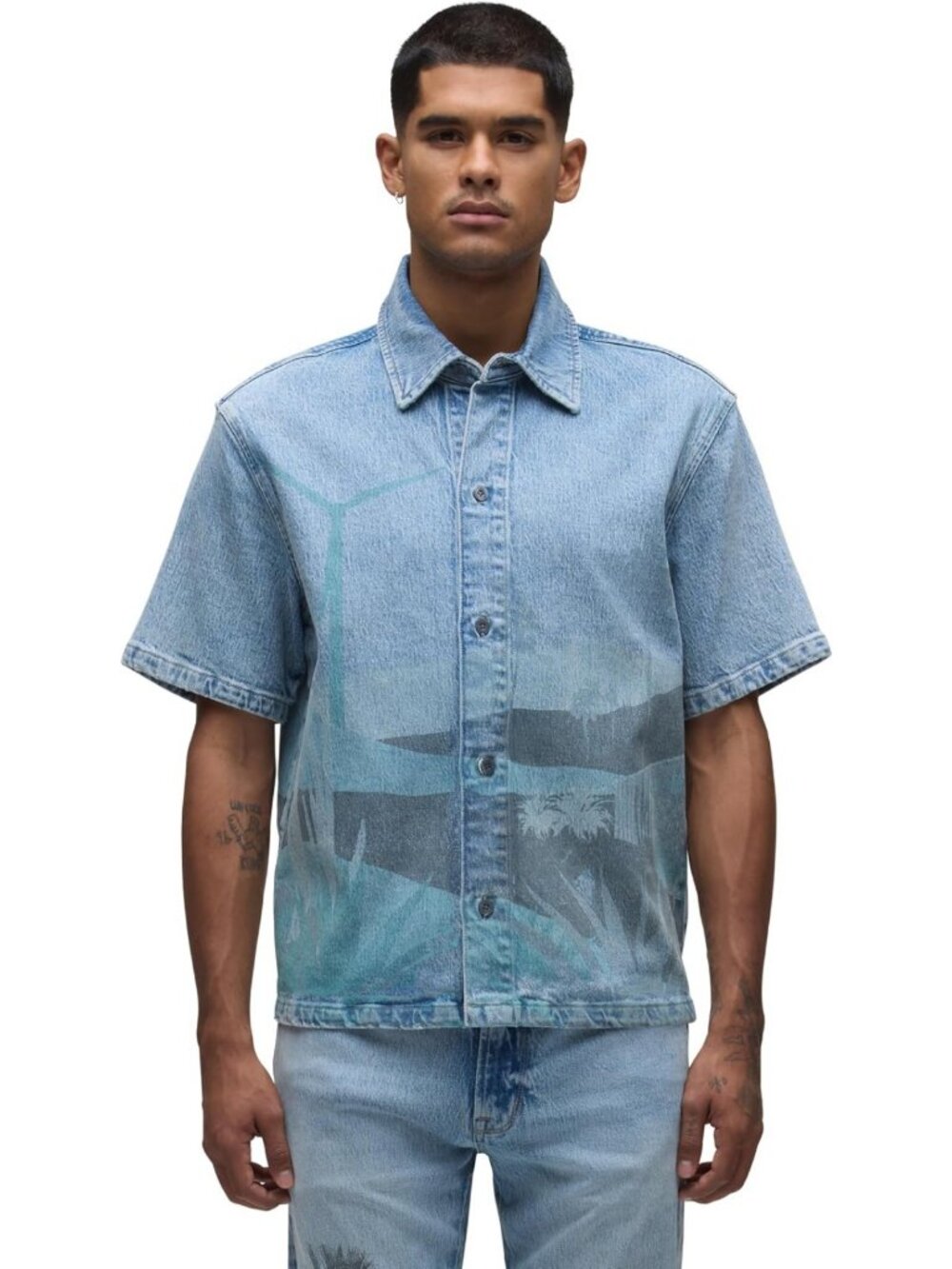 Men's Short Sleeve Camp Shirt - Lightweight, Casual Button-Up for Summer Style
